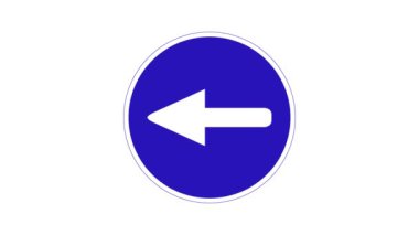 Sol ok simgesi yuvarlak düğme işareti