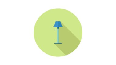 Yeşil daireli zemin lamba simgesi