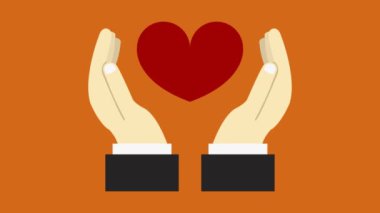 Ellerin simgesinde kalp