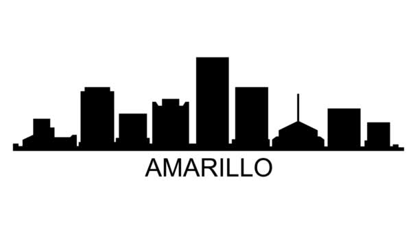 Skyline Ciudad Amarillo Animación Gráfica Vídeo Movimiento — Vídeos de Stock