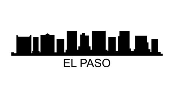 Horizonte Cidade Paso Animação Gráfica Movimento Vídeo — Vídeo de Stock