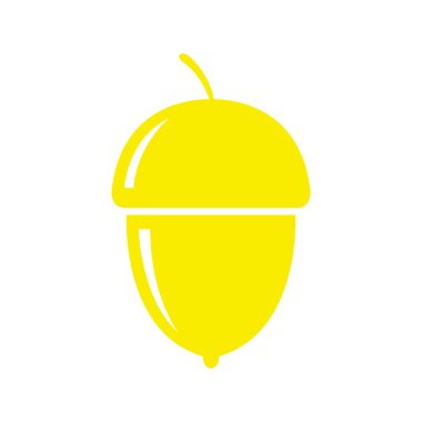 Palamut sarı simgesi düz stil