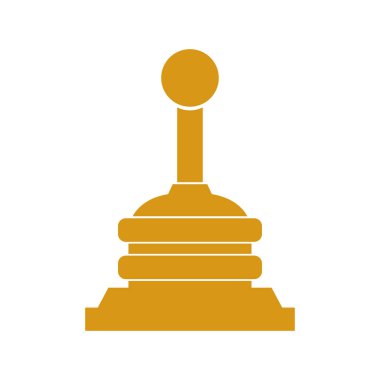 Sarı vites değiştirme simgesi, vektör illüstrasyonu 