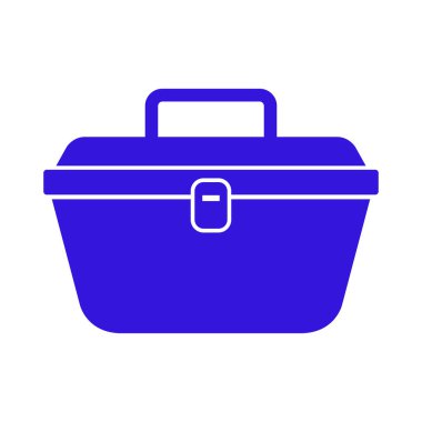 mavi beslenme çantası simgesi, vektör illüstrasyonu 