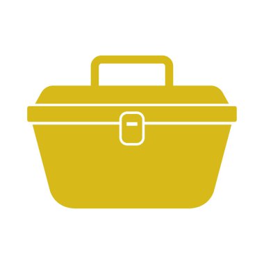 Sarı beslenme çantası simgesi, vektör illüstrasyonu 