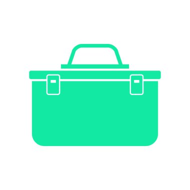 yeşil beslenme çantası simgesi, vektör illüstrasyonu 