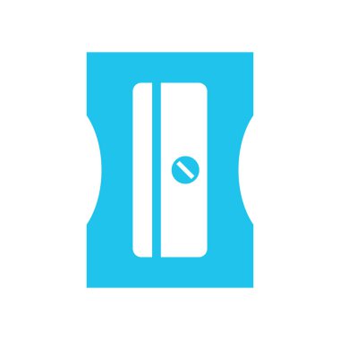 mavi kalem açacağı düz simge, vektör illüstrasyonu