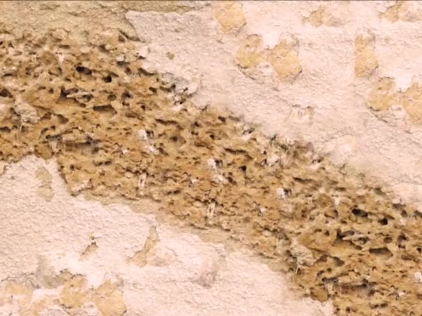 Eski Taş Yüzeyin Görüntüleri — Stok video