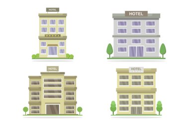 Beyaz arkaplanda otel simgesi