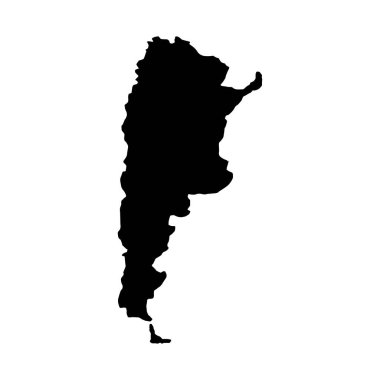 Beyaz arkaplanda Arjantin harita web simgesi