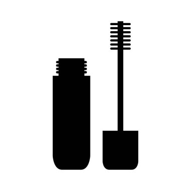 Beyaz arkaplanda rimel web simgesi