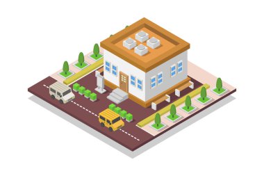 Beyaz arkaplanda müze web simgesi