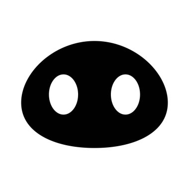 Beyaz arkaplanda domuz burnu ağ simgesi