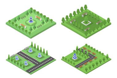 beyaz arkaplanda halka açık bahçe web simgesi