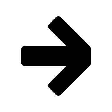 Beyaz arkaplanda sağ ok ağı simgesi