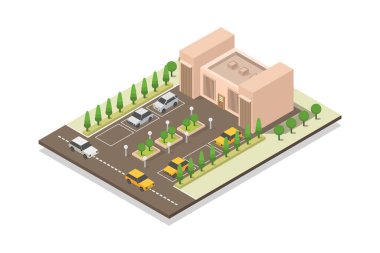 Beyaz arkaplanda alışveriş merkezi web simgesi