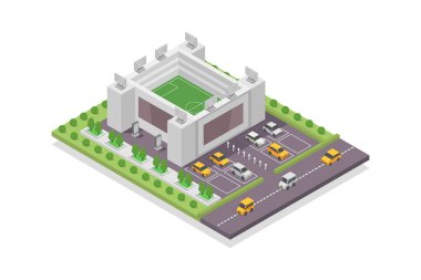 Beyaz arkaplanda stadyum web simgesi