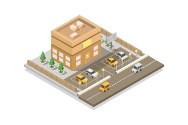 beyaz arkaplanda süpermarket web simgesi