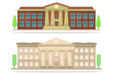 beyaz arkaplanda üniversite web simgesi
