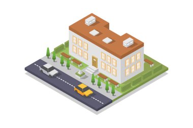 beyaz arkaplanda üniversite web simgesi