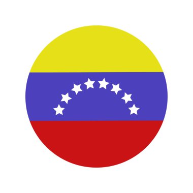 Venezuela beyaz arkaplanda bayrak yuvarlak web simgesi