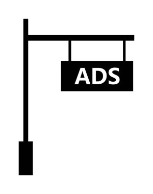 ad glyph vektör simgesi 