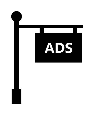 ad glyph vektör simgesi 