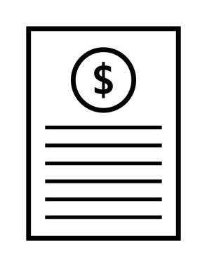 Bill işaret simgesi vektör illüstrasyonu