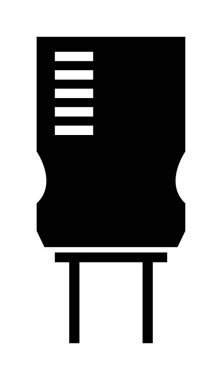 kapasitör simgesinin vektör illüstrasyon tasarımı