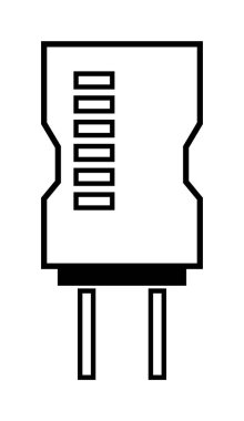 kapasitör simgesinin vektör illüstrasyon tasarımı