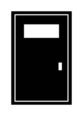 Kapı simgesinin vektör illüstrasyonu 