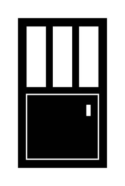 Kapı simgesinin vektör illüstrasyonu 