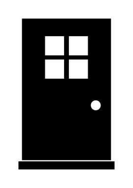 Kapı simgesinin vektör illüstrasyonu 