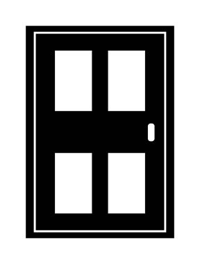 Kapı simgesinin vektör illüstrasyonu 