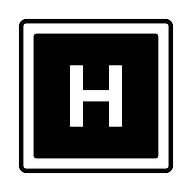 Helikopter pisti logo vektör tasarımı