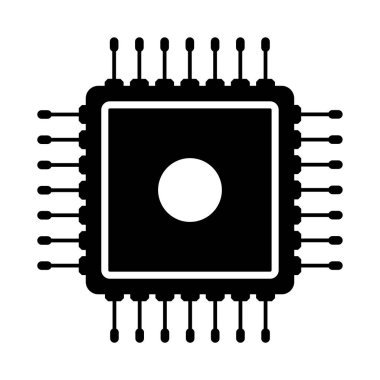 Web için basit bir mikroçip vektör simgesi çizimi