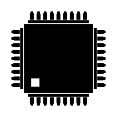 Web için basit bir mikroçip vektör simgesi çizimi