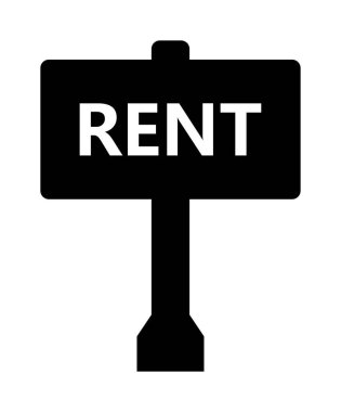 rent glyph vektör simgesi tasarımı