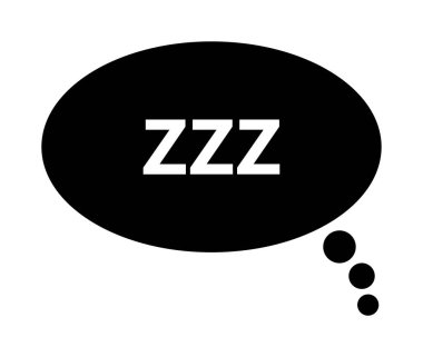 Uyuyan simgenin vektör illüstrasyonu 