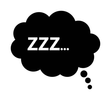 Uyuyan simgenin vektör illüstrasyonu 