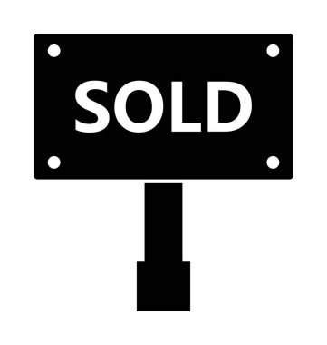 satılan vektör glyph düz simgesi 