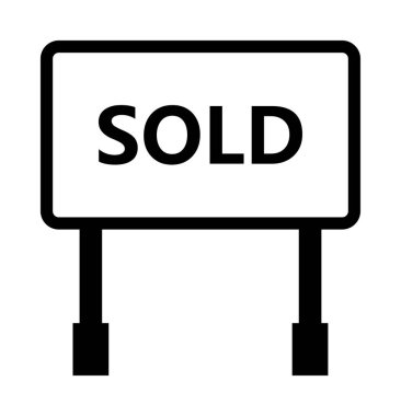 satılan vektör glyph düz simgesi 