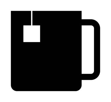 çay fincanı simgesi, vektör illüstrasyonu