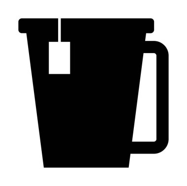 çay fincanı simgesi, vektör illüstrasyonu