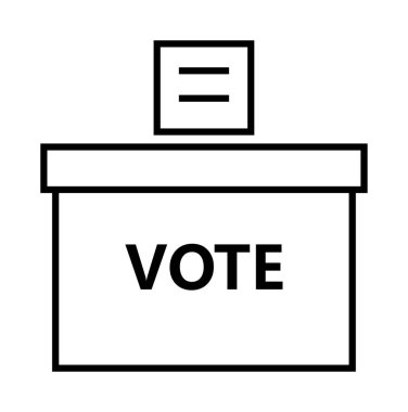 oylama vektörü düz simgesi 