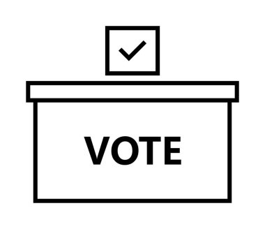 oylama vektörü düz simgesi 