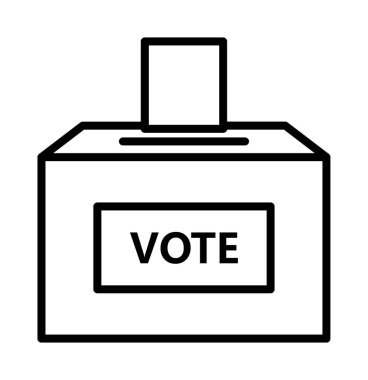 oylama vektörü düz simgesi 