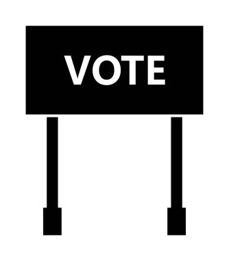 oylama vektörü düz simgesi 