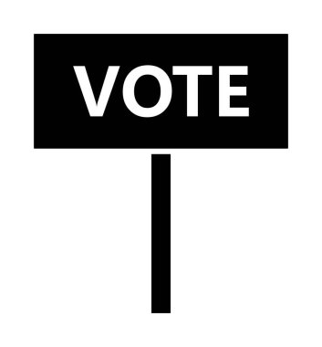 oylama vektörü düz simgesi 