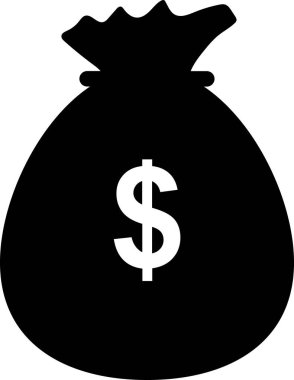 Dolar parası vektör simgesi